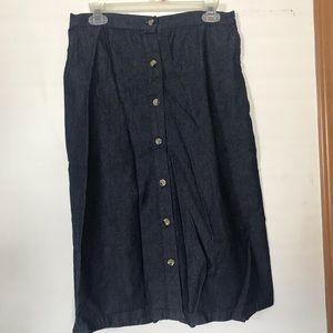 Midi denim skirt